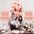 KatchOn Big Rose Gold Heart Balloons - 18 Inch, Pack of 20 | Rose Gold & Blush Pink Heart Shaped Balloons | Valentines & Galentines Day Decoration...