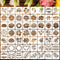 Flower Stencils for Painting 3inch Rose Stencils for Crafts Small Sunflower Daisy Stencil Floral Hibiscus Peony Leaf Wreath Drawing Templates for ...