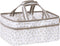 Sydney Storage Caddy-Dalmatian Dot Body and Handles, Dalmatian Dot Lining, Solid Gray Trim, Grays, White, Two Handles, 12 in x 6 in x 8 in...