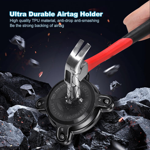 AirTag Dog Collar Holder, IPX8 Dog Collar Airtag Holder Waterproof, Anti-Lost Shock Resistant Hard TPU-Back Clip Airtag Holder for Dog Collar, Com...