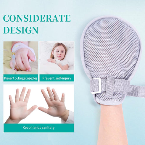 Restraint Gloves - 2Pcs, Hand Protective Gloves for Dementia Child,Control Mitts Safety Hand Glove, Restraint Mitts(Small)...