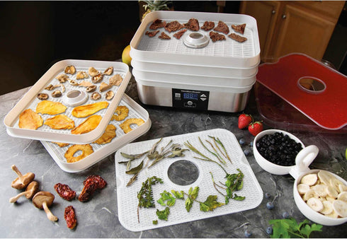 GUCUJI Pack of 5 Premium Non Stick Silicone Dehydrator Sheets Fruit Dryer Mesh for Hamilton Beach 32100A...