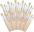 SOUJOY 30 Pieces Wooden Stencil Brushes, Natural Bristle Brushes, Wooden Handle Painting Brushes for for Wood Wall Model House Painting, DIY and A...
