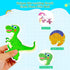 FLYINGSEEDS 6 Packs Dinosaur Wooden Shaped Jigsaw Puzzles for Toddlers Ages 1 2 3, Level-up Puzzles for Beginner, Montessori Learning Toys Prescho...