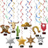 Western Party Decorations Pack Hanging Swirls Foil Swirls Party Ceiling Decorations Western Cowboy Theme Party Barnyard Theme Birthday Baby Shower...