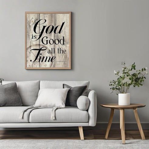 Posterizer 1 pcs-God Is Good All the Time Rustic Bible Verse-Religious Posters-Gifts for Christians - Decor for Home & Office- UNFRAMED Wall Art...