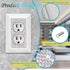 Bling Wall Plates for Electrical Outlets,2023 Glitter Cute Covers,Silver Rhinestones White Texture Electrical Outlet Covers Wall Plate Decorative ...