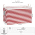 Sea Team Collapsible Canvas Fabric Storage Basket with Handles, Rectangle Waterproof Storage Bin, Box, Cube, Foldable Shelf Basket, Closet Organiz...