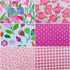 Pink Rose Fat Quarters Fabric Bundles Baby Girls Fabric for Quilting Light Pink Tulip Floral Fabric Bundles 18 x 22 Cute Baby Quilt Fabric for DIY...