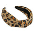 Brown Satin Cheetah Knotted Headband for Women is Classy. Head bands for Women's Hair Designer Headbands for Women are Cute Leopard Headband...