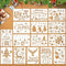 Christmas Stencils Reusable, 15 Pcs A4 Augshy Christmas Stencils for Painting Holiday Stencils for Painting on Wood Sign DIY Crafts Fabric Canvas ...