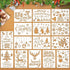 Christmas Stencils Reusable, 15 Pcs A4 Augshy Christmas Stencils for Painting Holiday Stencils for Painting on Wood Sign DIY Crafts Fabric Canvas ...