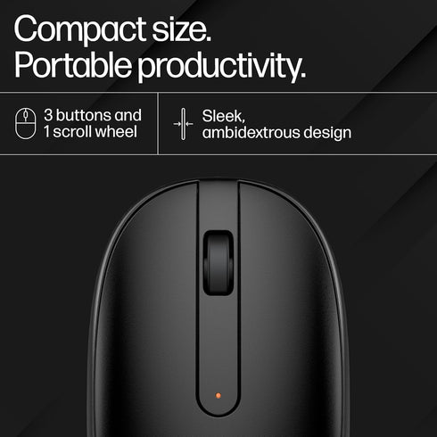 HP 240 Bluetooth® Mouse, Lock On with Bluetooth® 5.1 Wireless connectivity, Super Accurate Tracking at 1600 DPI, Sleek ambidextrous Design with Th...