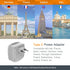 European Travel Plug Adapter Converter, TESSAN International Power Plug Converter with 2 USB, Type C Outlet Adaptor Charger for US to Most of Euro...