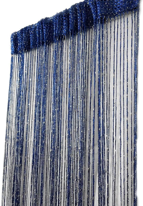 ave split Decorative Door String Curtain Wall Panel Fringe Window Room Divider Blind Divider Tassel Screen Home 100cm*200cm (Royal blue18)...