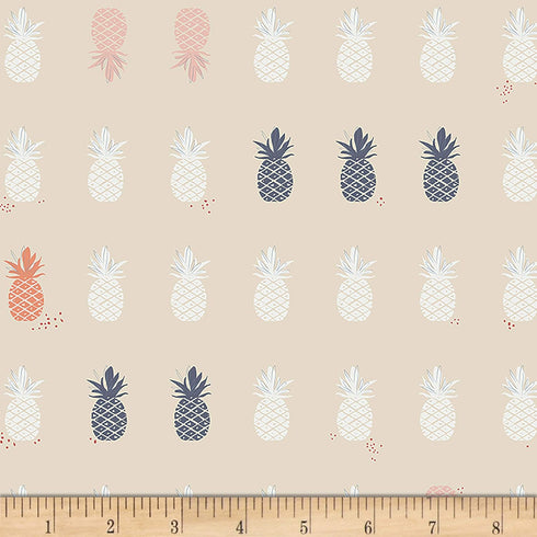 Art Gallery Fabrics Art Gallery Charleston Ananas Cream Fabric, Beige...
