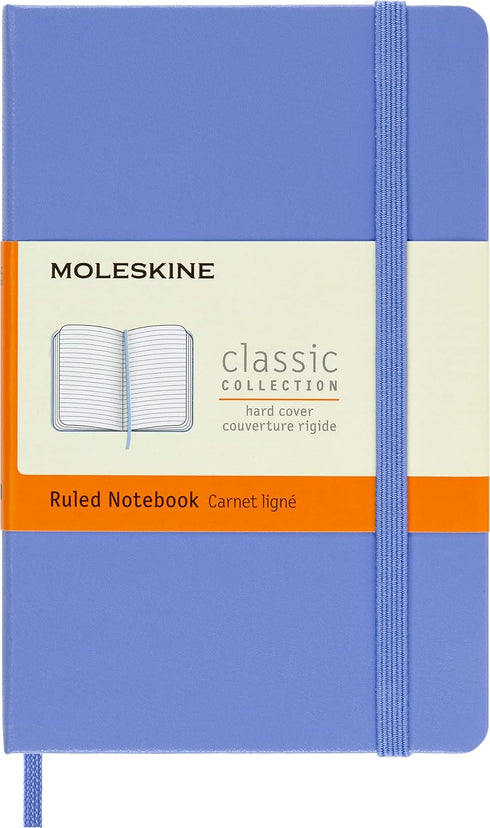 Moleskine Classic Notebook, Pocket, Ruled, Hydrangea Blue, Hard Cover (3.5 X 5.5)...