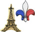 Ann Clark Cookie Cutters Vive La France Cookie Cutters 2-Pc. Set Made in the USA, Eiffel Tower and Fleur de Lis...