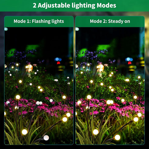 Solar Garden Lights for Outdoor - New ???????????????? 2 Pack 16 LED Swaying Firefly Fairy Lights, Patio Yard Pathway Landscape Christmas Decorati...