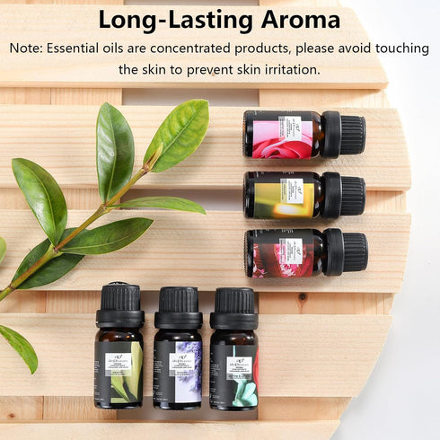 Floral Essential Oil Set, 6x10ml Aromatherapy Gift Kit for Diffuser, Humidifier, DIY Candle, Air Purifier...
