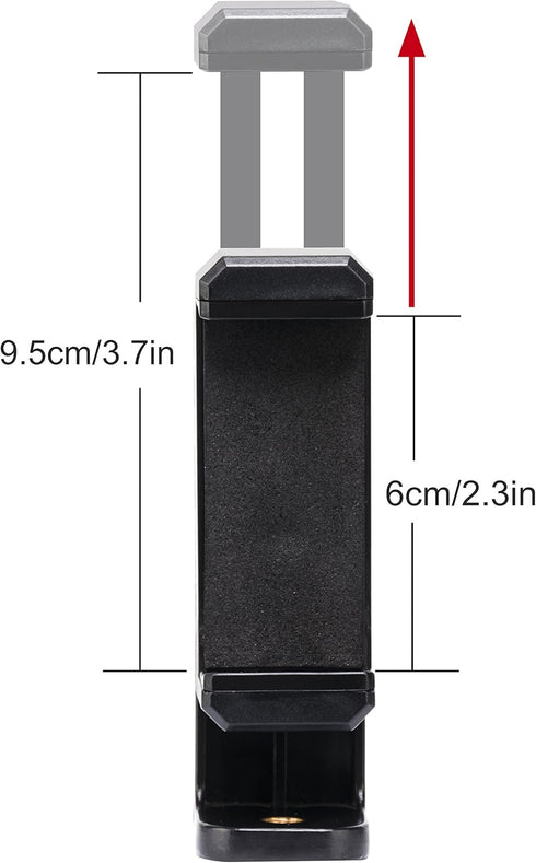BONFOTO Universal Cell Phone Tripod Mount Adapter,Rotates Vertical and Horizontal, Adjustable with Padded Clip Fits for All Smartphones Compatible...