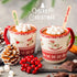 100 Pack Christmas Disposable Wooden Spoons Merry Christmas Pattern Spoons Candy Cane Merry Christmas Wooden Tasting Spoons for Cake Hot Chocolate...