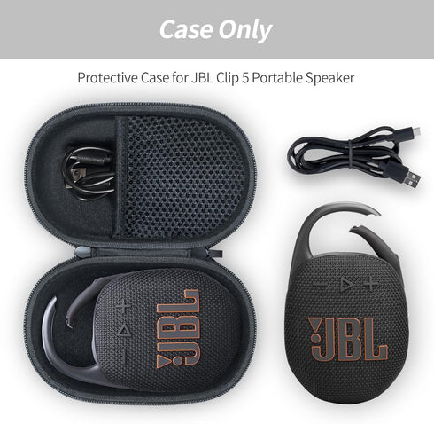Case for JBL Clip 5 Portable Bluetooth Speaker, Cover for JBL Clip 5 Speaker, Waterproof and Dustproof Feature, for home, outdoor and travel(Black...