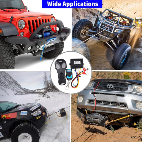 Wireless Winch Remote Control Kit for Car Truck Jeep ATV SUV 12V Handset Switch Recovery Wireless Waterproof Wireless Remote for Winch...