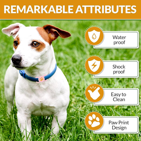 Silicone Airtag Holder for Dog Collar - 2 Pack | Serves as Dog GPS Tracker Case | Holder for AirTag Dog Collar | Waterproof Airtag Holder | Dog Ap...