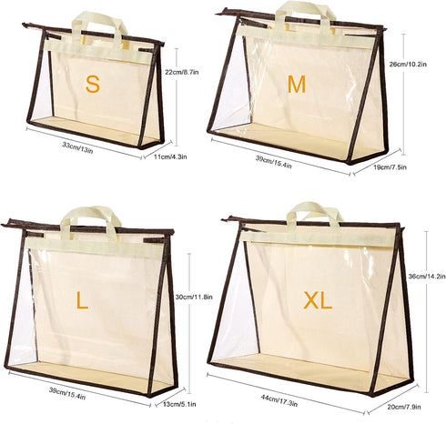 CINPIUK Clear Handbag Storage Bags Purse Organizer for Closet, Zipper Hanging Storage Bag for Handbags, XL...