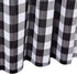 CAROMIO Cafe Curtains 45 Inch Length, Buffalo Plaid Gingham Pattern Rod Pocket Half Window Curtains for Kitchen Bathroom Window Curtain, Black and...