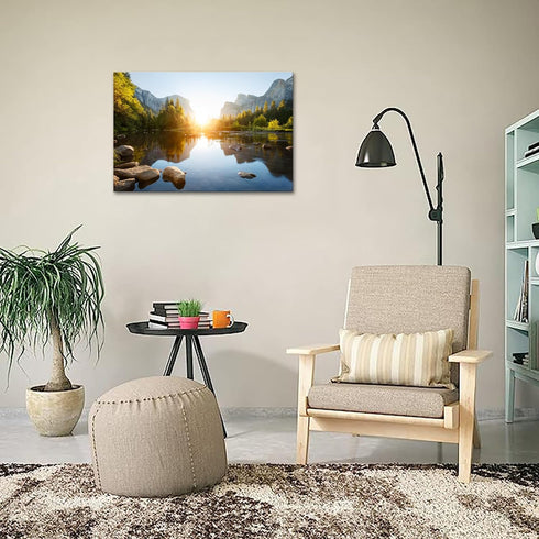 SKASNFAI National Park Canvas Wall Art Mountain Nature Landscape Painting Artwork Framed Home Decor for Living Room Bedroom (12x16 inch)...