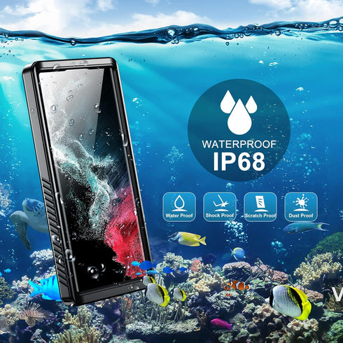 SPIDERCASE Designed for Samsung Galaxy S22 Ultra Case Waterproof, Built-in Screen Protector Full Protection Heavy Duty Shockproof Anti-Scratched R...