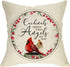 Winter Cardinals Appear When Angels are Near Home Decorative Throw Pillow Cover Red Bird Sign Cushion Case, 18 x 18 Home Decoration Christmas Outs...
