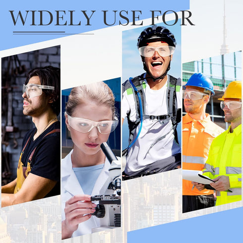 Queekay 12 Pack Safety Glasses Bulk Impact UV Scratch Glasses Protective Eyewear for Men Women Adolescents Eye Protection for Work Lab Constructio...