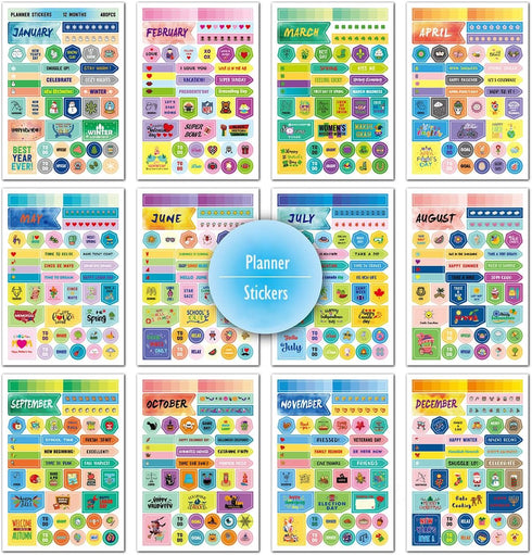Journal Supplies Compatible with Bullet Dotted Journal, 10 Stencils 14 Planner Calendar Stickers Journaling Accessories, 6 Dual Tip Highlighters, ...