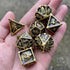 7 Pcs Metal DND Polyhedral Dice Set d&d D20 D12 D10 D8 D6 D4 with Box for Dungeons and Dragons Gifts Role Playing Dice Games Night (Style 5 Gold)...