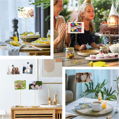 Table Number Holders 10Pcs - 8.75 inch Place Card Holder Tall Table Number Stands for Wedding Party Graduation Reception Restaurant Home Centerpie...