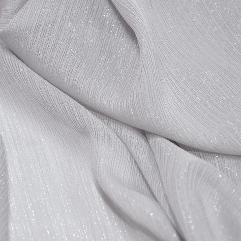 Glitter Chiffon Sheer Crepe Fabric for Bridal Decoration & Crafting 59 Inches Width by The Yard Entelare(Silver Grey 2Yards)...