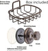 Super Powerful Vacuum Suction Cup Soap Dish - Strong Stainless Steel Sponge Holder for Bathroom & Kitchen (Bronze)...