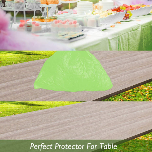 Childom 3 Pack Plastic Tablecloths for Rectangle Tables 54" x 108" White Disposable Table Cloths for 6 to 8 Foot Tables Indoor or Outdoor Parties ...