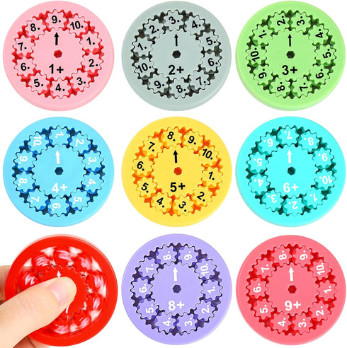Math Fidget Spinners Addition, Math Fidget Toy for Kids, Math Facts Fidget Spinners, Educational Learning Numbers Add Subtract Fidget Spinner Toys...