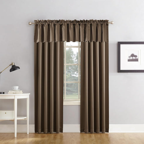 Sun Zero Barrow Energy Efficient Rod Pocket Curtain Single Valance...