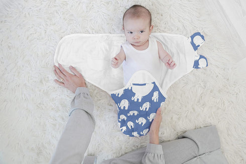 BaeBae Goods Swaddle Blanket, Adjustable Infant Baby Swaddling Wrap Set of 4, Baby Swaddling Wrap Blankets for Boys and Girls Made in Soft Cotton ...
