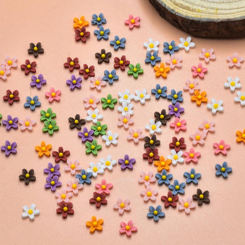 100PCS Mini Resin Daisy Flowers Dollhouse Mini Things Miniature Flowers for Crafts Tiny Things for Fairy Garden Dollhouse Micro Landscaping...