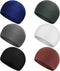 6 Pcs Kufi Hats for Men Knit Kufi Cap Breathable Cotton Stretchy Skull Cap Helmet Beanie Hat for Men Women Muslim in Cool Designs...