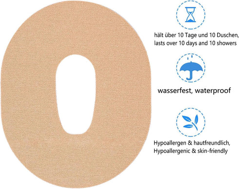 40 Packs Adhesive Patches for Dexcom G6 CGM – Waterproof & Sweatproof Adhesive for Long Stay, Pre-Cut Adhesive Medical Tape, Continuous Glucose Mo...