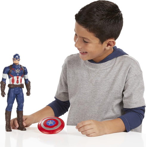 Hasbro Marvel Avengers Age of Ultron Titan Hero Tech Captain America 12 Inch Figure...
