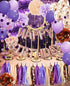 Purple Rose Gold Birthday Decorations for Women Purple Champagne Rose Gold Happy Birthday Balloons Rose Gold Confetti Balloons Girl Purple Birthda...
