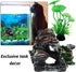 Aquarium Decorations Plants with Rockery View, Aquarium Decor Green Plants and Rock Cave Hideout Ornaments, Fish Tank Accessories, Fish Tank Plant...